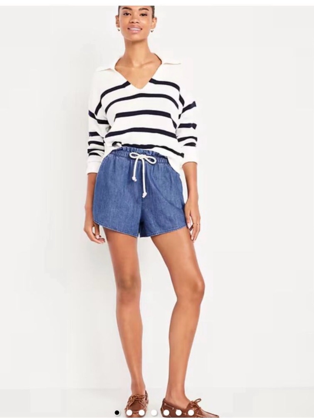 Old Navy Women’s Mid-Rise Jean Volume Shorts Medium Wash M